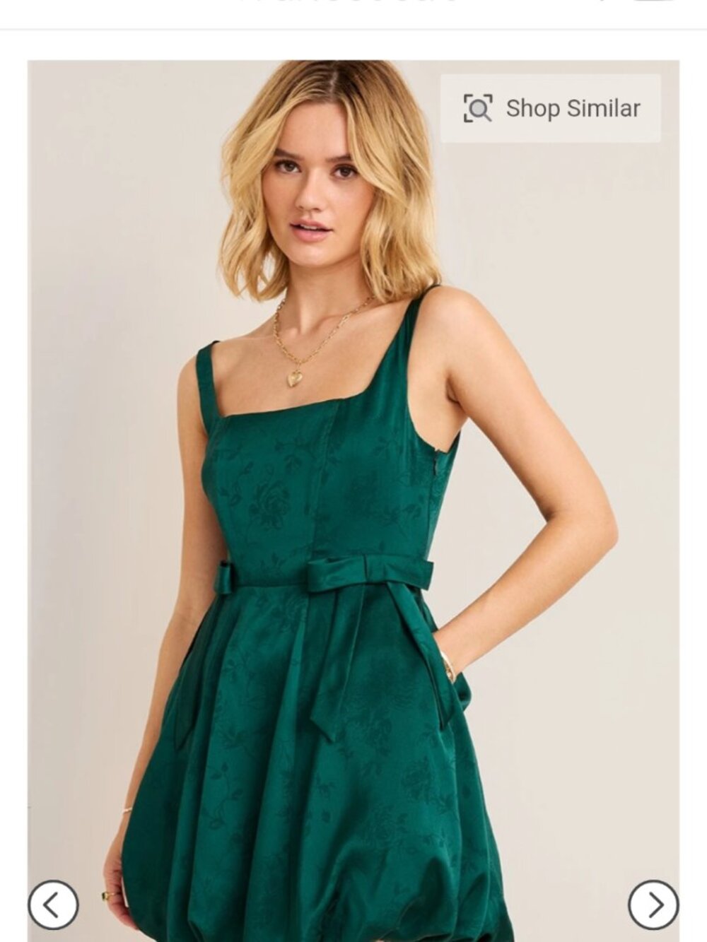 Francesca's Elise Bubble Hem Mini Dress XS